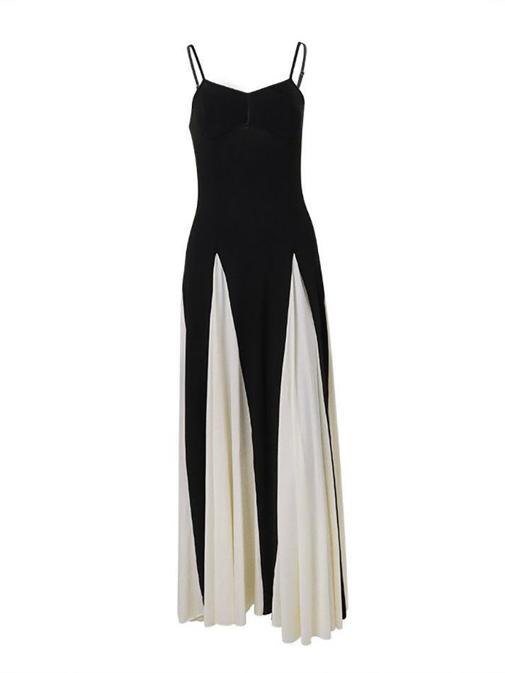 Contrast Color Slim Fit Spaghetti Strap Maxi Dress – AnotherChill