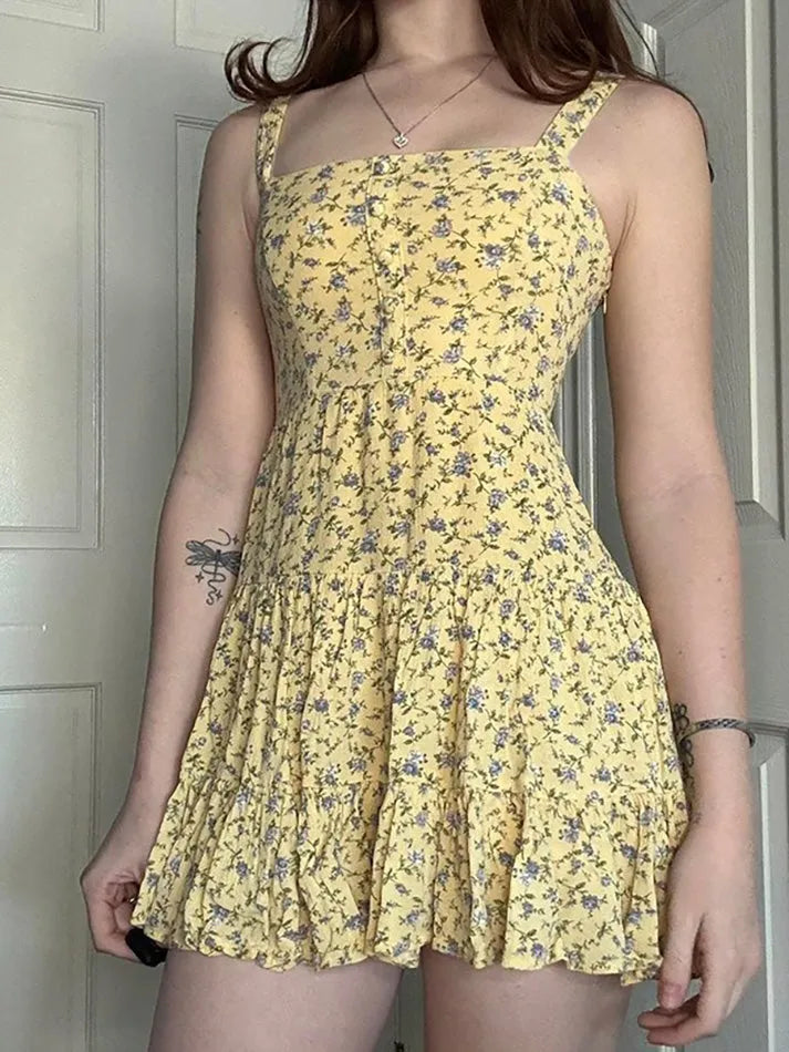 Floral Slim Fit Backless Cami Mini Dress AnotherChill Floral Slim Fit Backless Cami Mini Dress AnotherChill