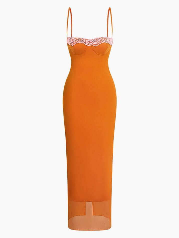 Lace Trim Cami Midi Dress – AnotherChill
