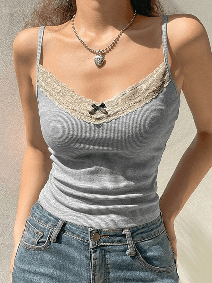 Lace Trim Y2K Cami Top – AnotherChill