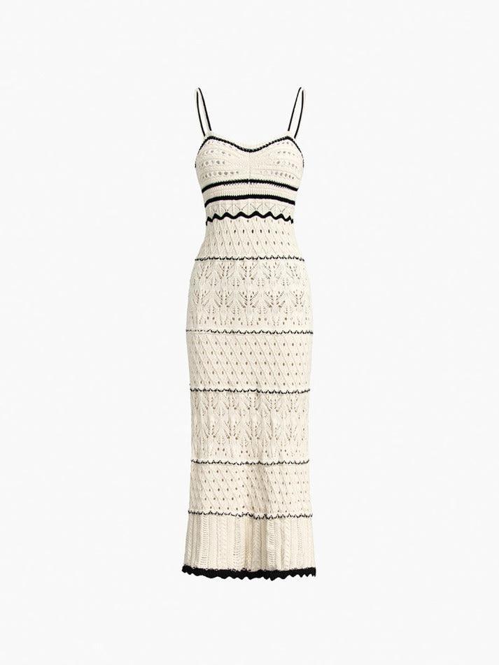 Paros Crochet Eyelet See Through Midi Dress  AnotherChill
