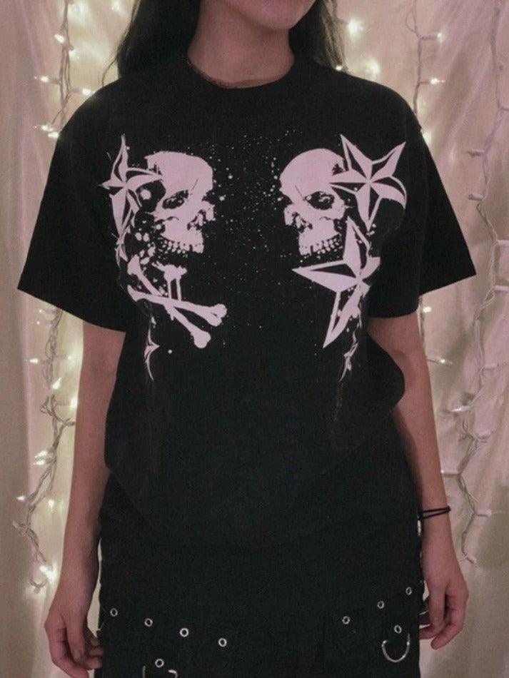 Skull Crewneck Tee Black