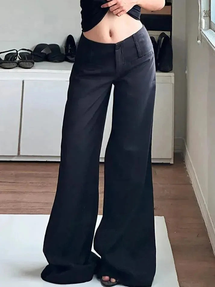 LOWRISE WIDE LEG PANTS main image 0