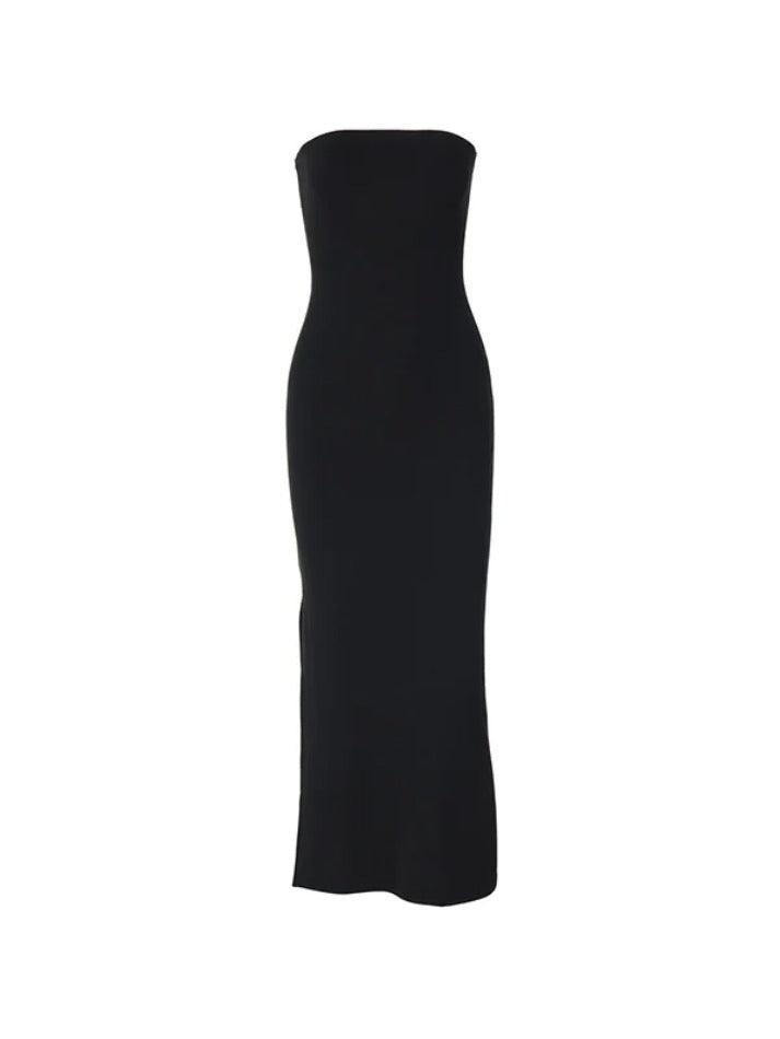 bandeau black midi dress Black Bandeau A-Line Skirt Midi Dress – AX Paris main image 0