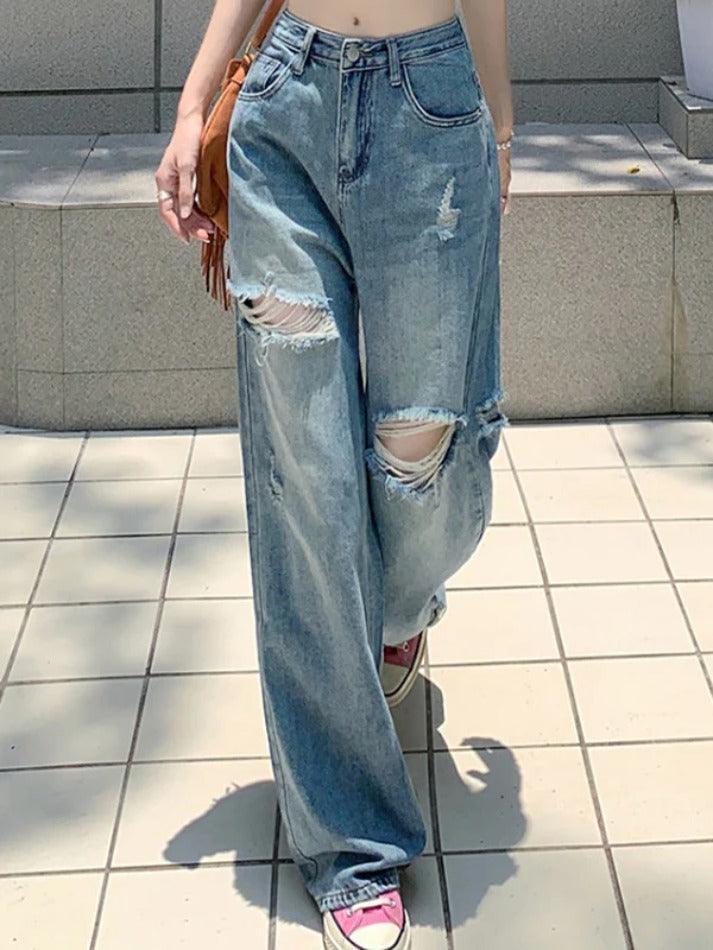 New Washed Vintage Winter Ripped Jeans main image 0