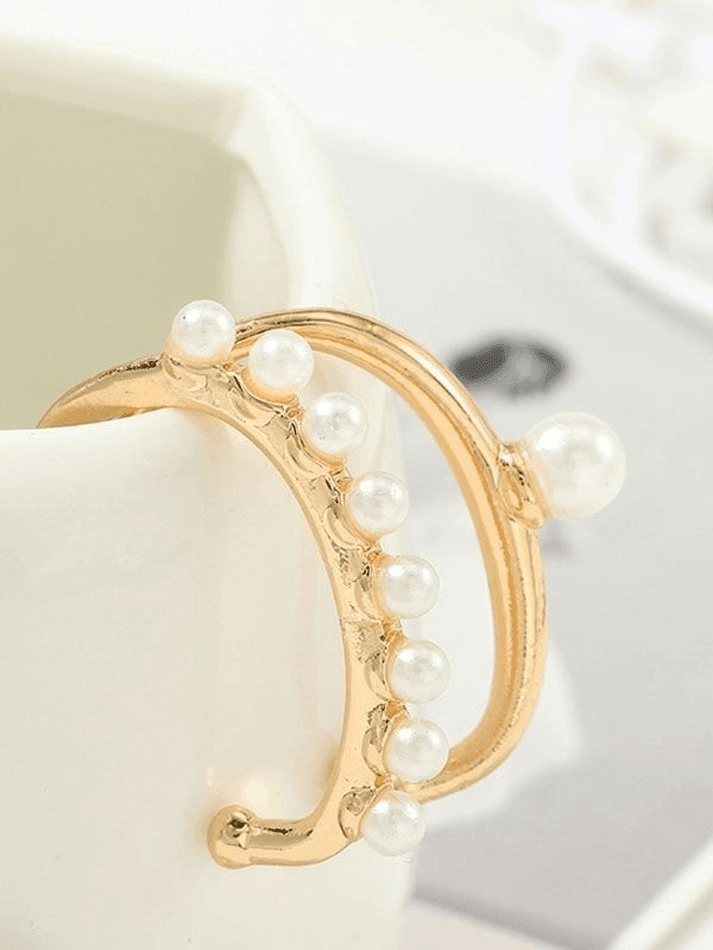 2pcs Faux Pearl Decor Cuff Earring - AnotherChill