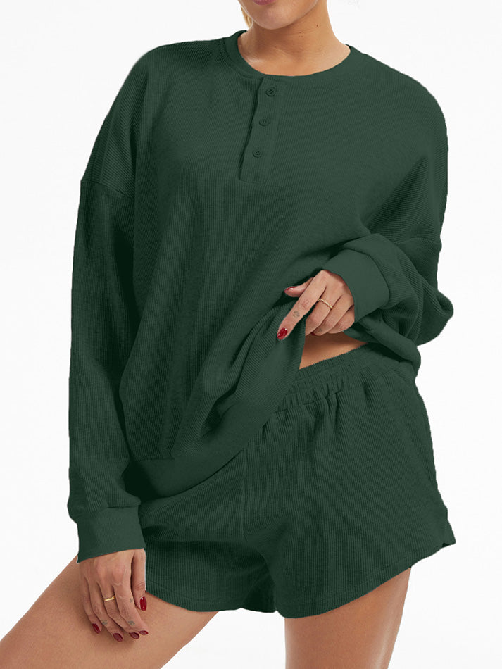 Oversized Waffle Knit Lounge Set