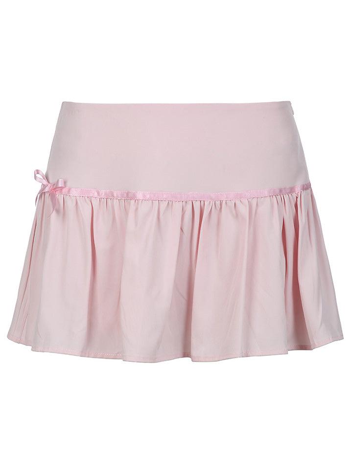 Low Rise Plain Mini Skirt - AnotherChill