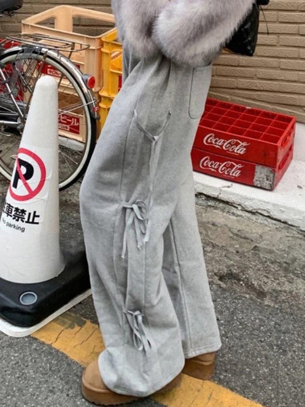 Street Side Bow Tie Sweatpants - AnotherChill