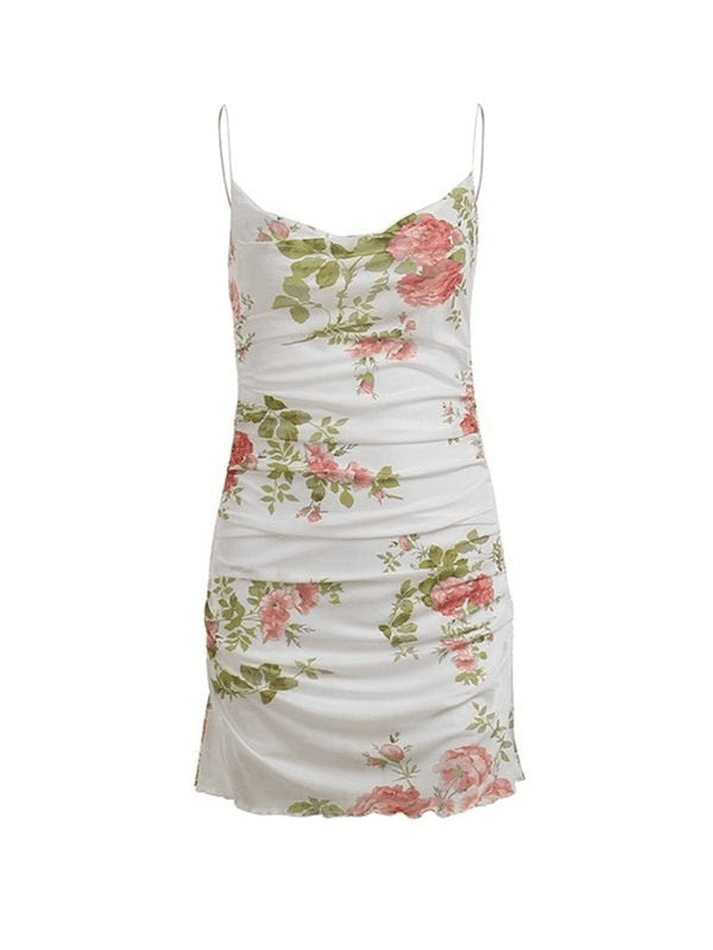 backless floral mesh mini dress Backless Floral Mesh Mini Dress AnotherChill
