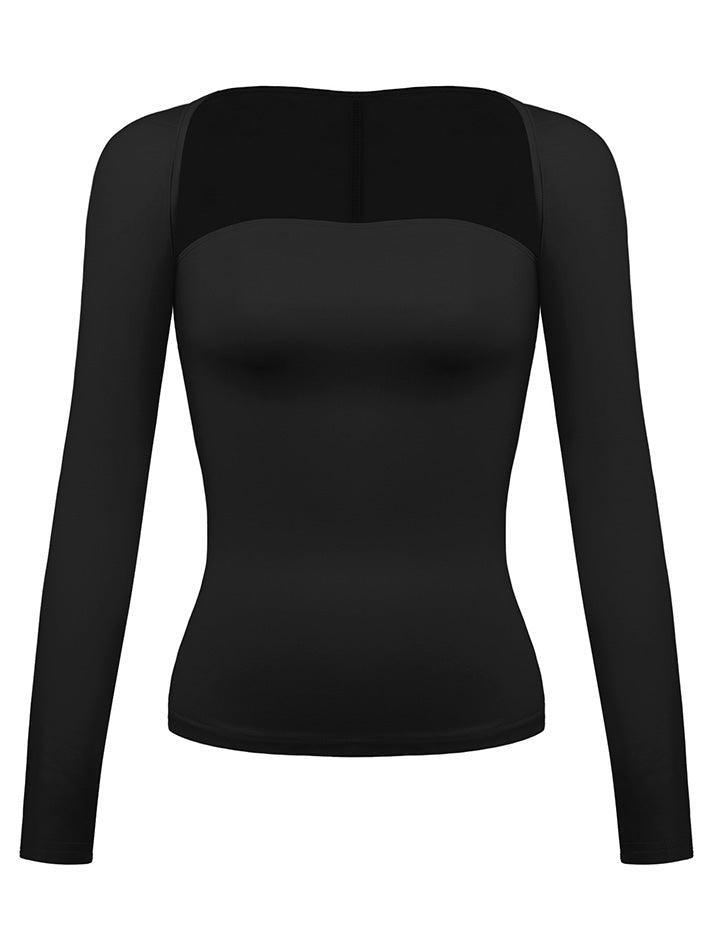 Bandeau Top Tight Smock Two Piece Long Sleeve Tee - AnotherChill