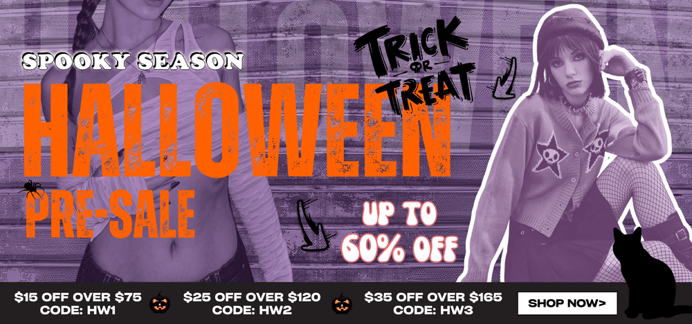 2023 HALLOWEEN SALE | $75-$15 CODE:HW1 | $120-$25 CODE: HW2 | $165-$35 CODE: HW3 