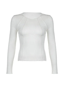 Basic Piping Long Sleeve Top - AnotherChill