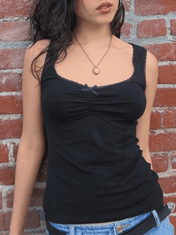 Black Mesh Sheer Cami Top - AnotherChill