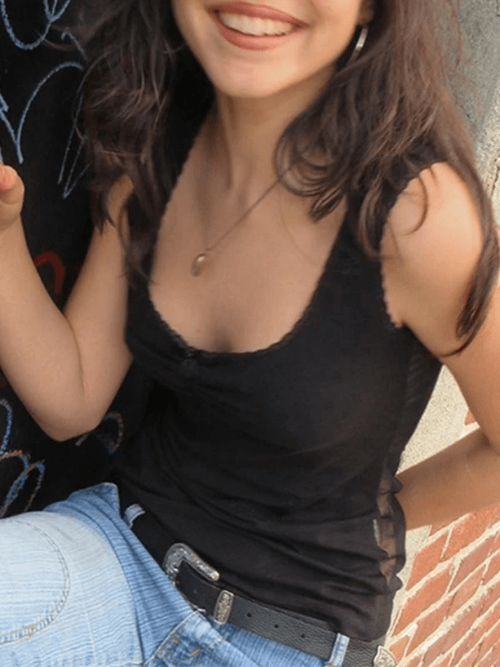 Black Mesh Sheer Cami Top - AnotherChill