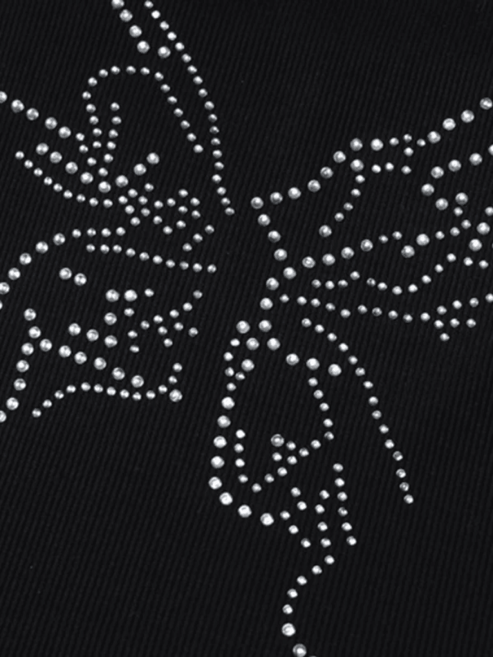 Butterfly Rhinestone Crop Halter Vest - AnotherChill
