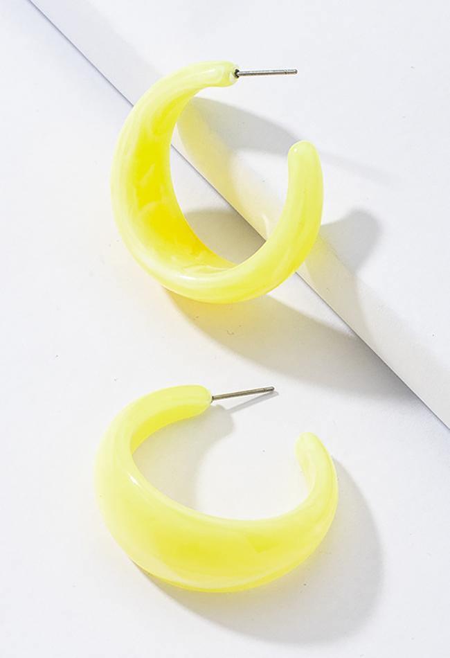 C Shape Acrylic Earrings - AnotherChill