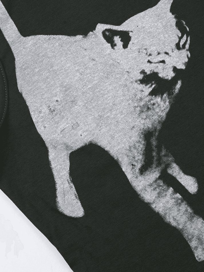 Cat Print Cropped Tank Top - AnotherChill