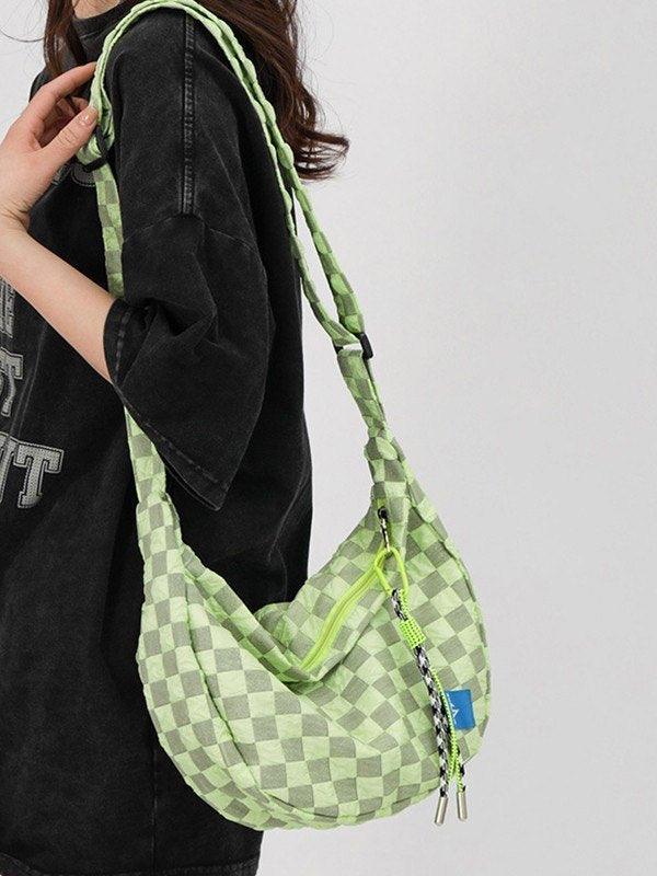 Checkered Pattern Crossbody Bag - AnotherChill