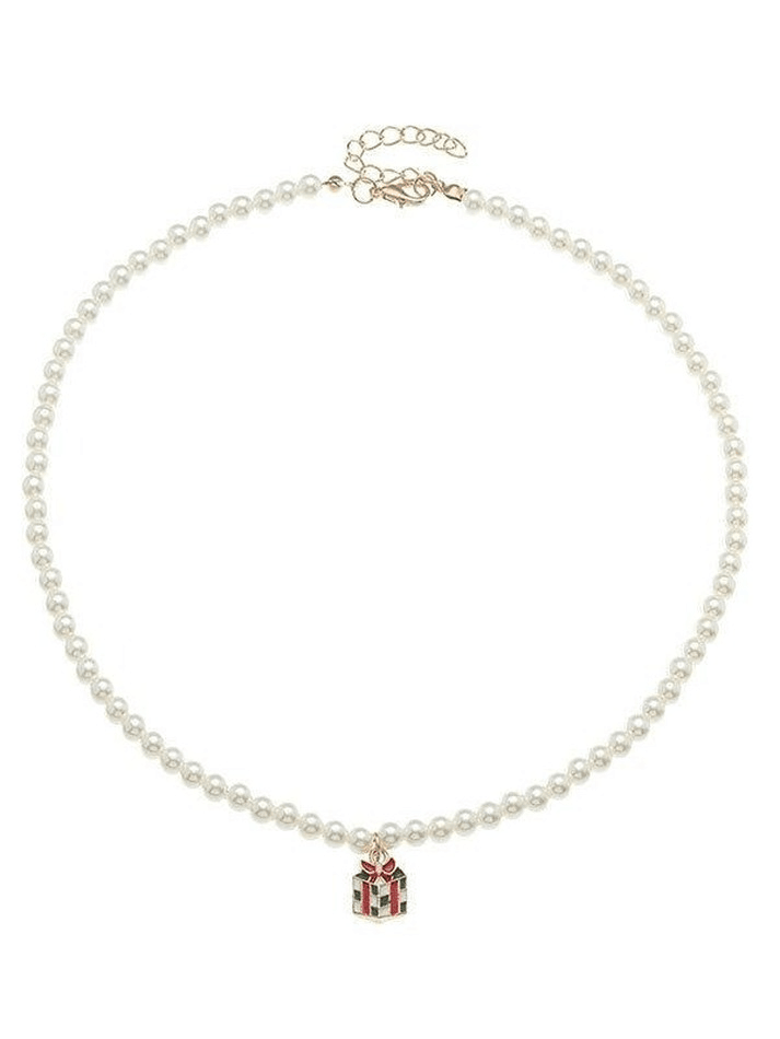 Christmas Faux Pearl Necklace - AnotherChill
