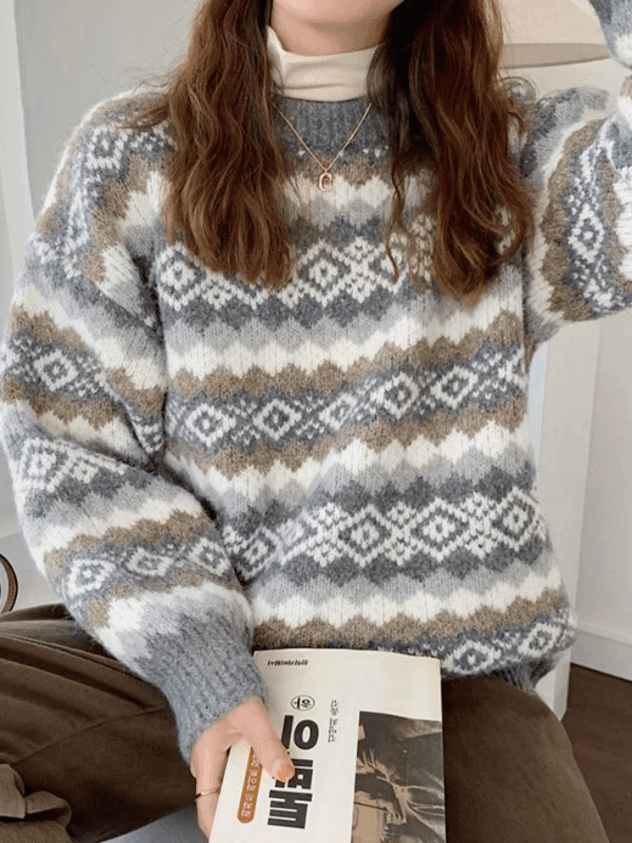 Christmas Jacquard Knit Sweater - AnotherChill