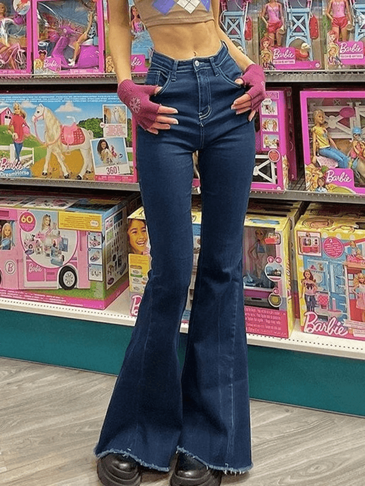 Classic High Waist Flare Jeans AnotherChill