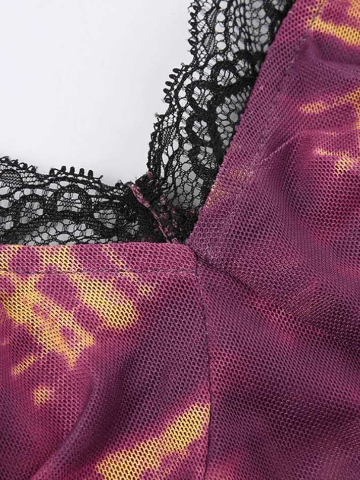 Contrast Color Lace Cami Top - AnotherChill