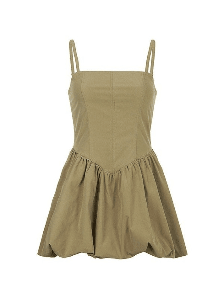Corset Detail Bubble Mini Dress - AnotherChill