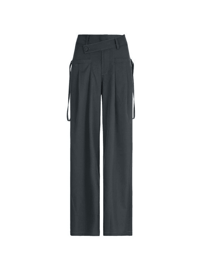 Cross Over Pleated Tailored Pants - AnotherChill