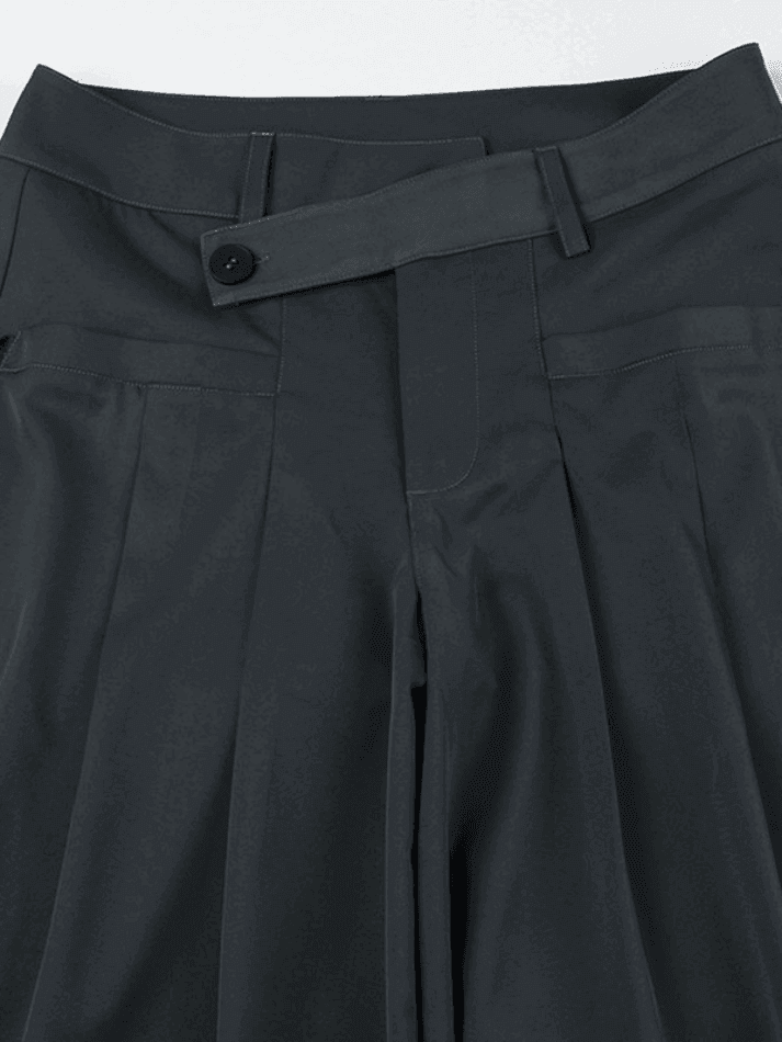 Cross Over Pleated Tailored Pants - AnotherChill
