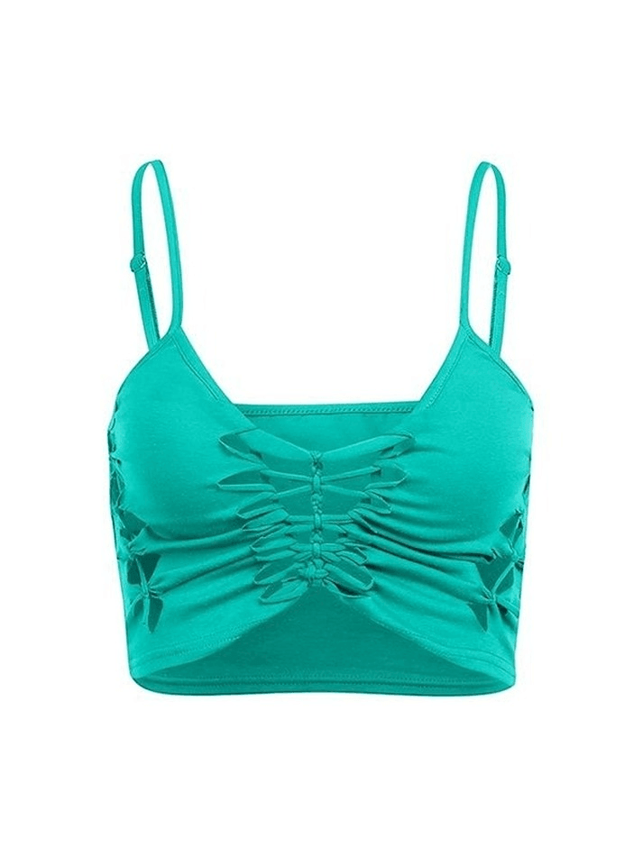 Cutout Butterfly Crop Cami Top - AnotherChill
