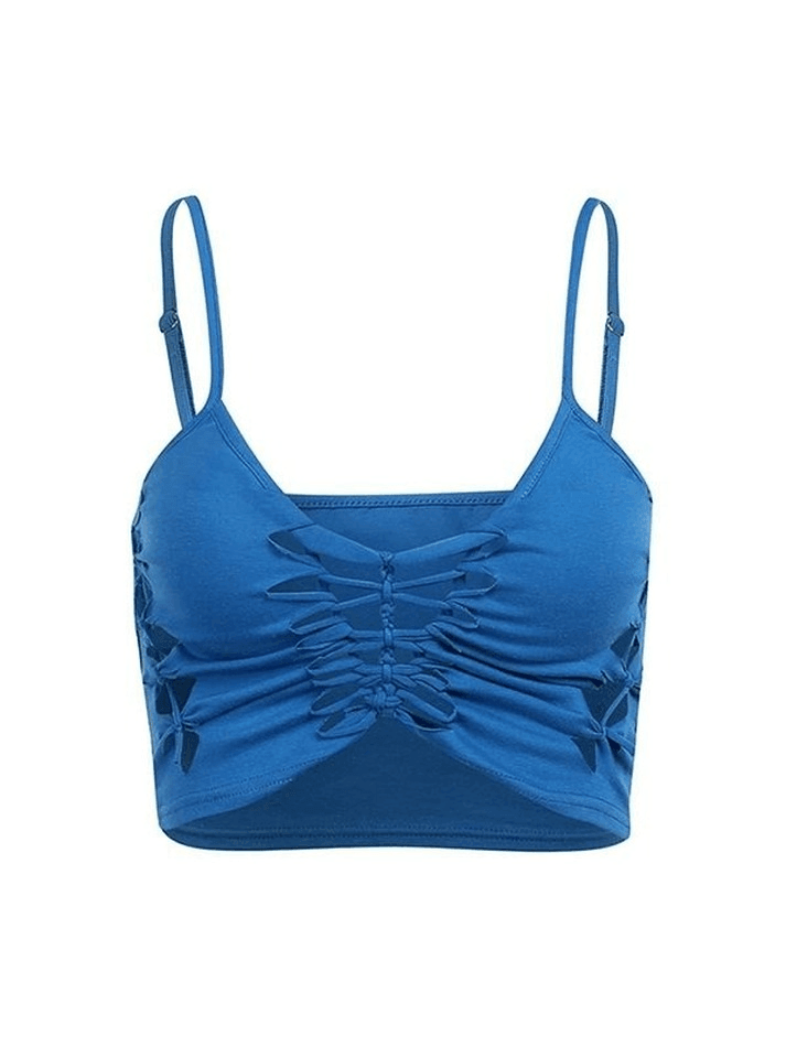 Cutout Butterfly Crop Cami Top - AnotherChill