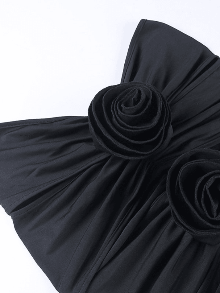 Cutout Flower Embellish Bardot Top - AnotherChill