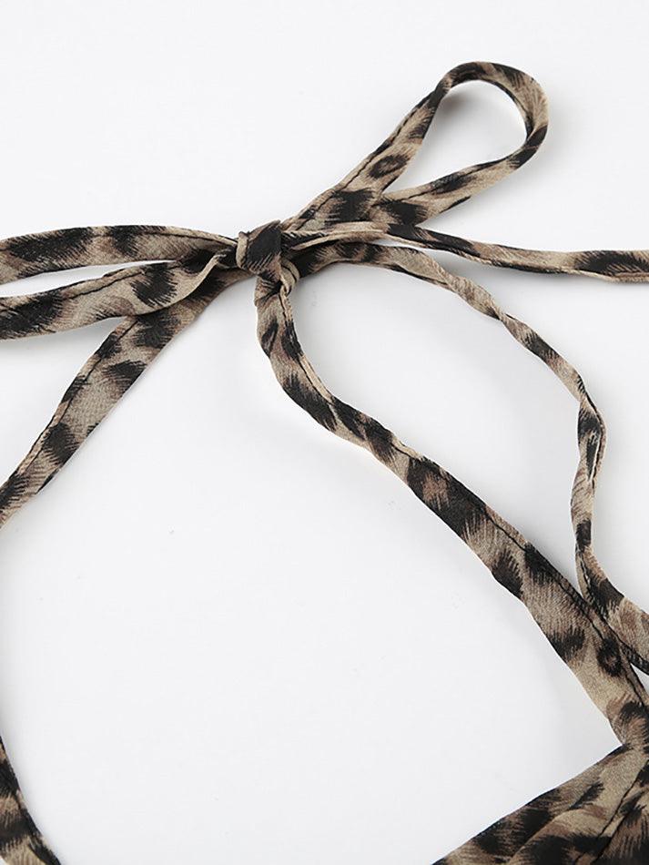 Leopard Print Ruffle Crop Cami Top - AnotherChill