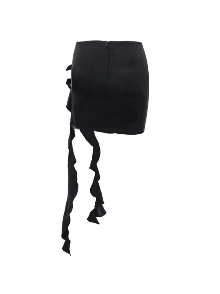 Designer Ruched Floral Skirt - AnotherChill