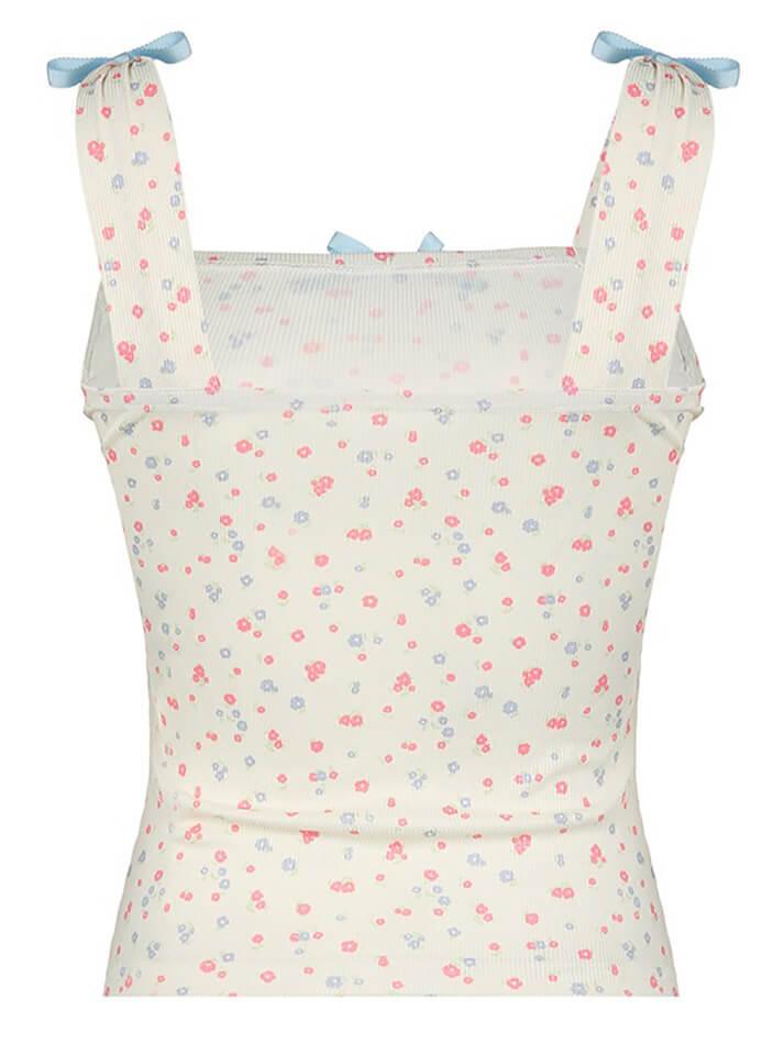 Bow Tie Floral Cami Tank Top - AnotherChill