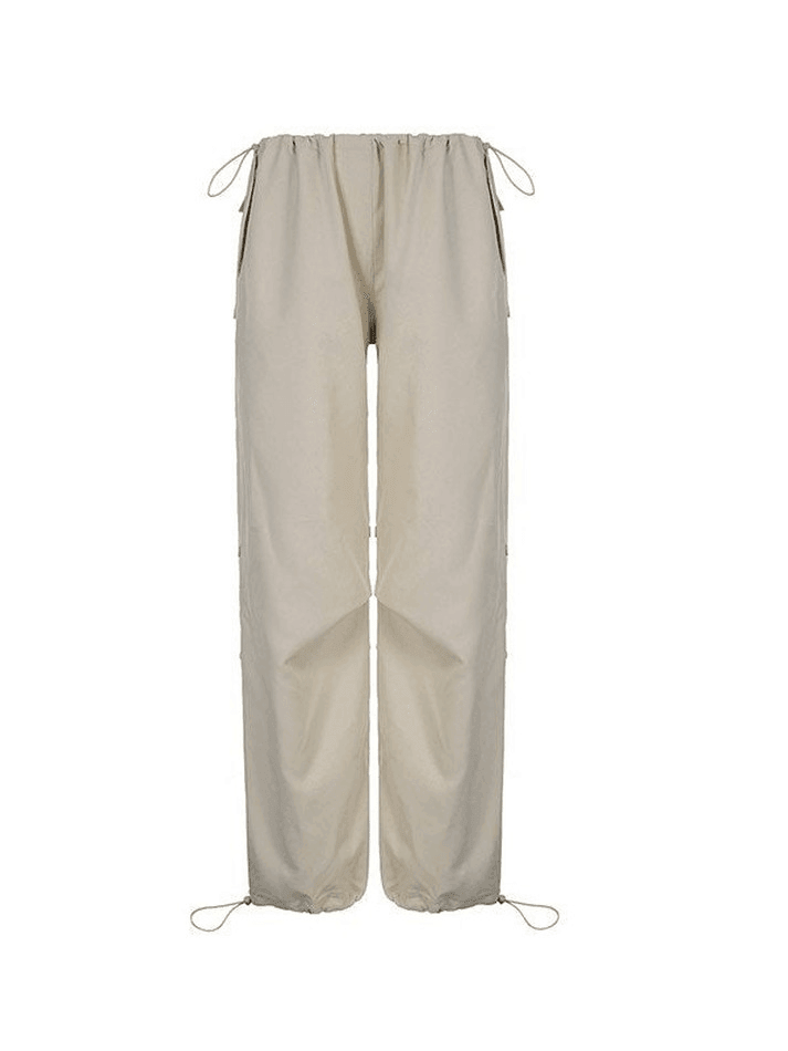 Drawstring Low Waist Baggy Cargo Pants - AnotherChill