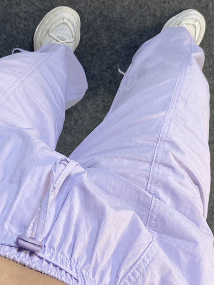 Drawstring Straight Wide Leg Pants - AnotherChill