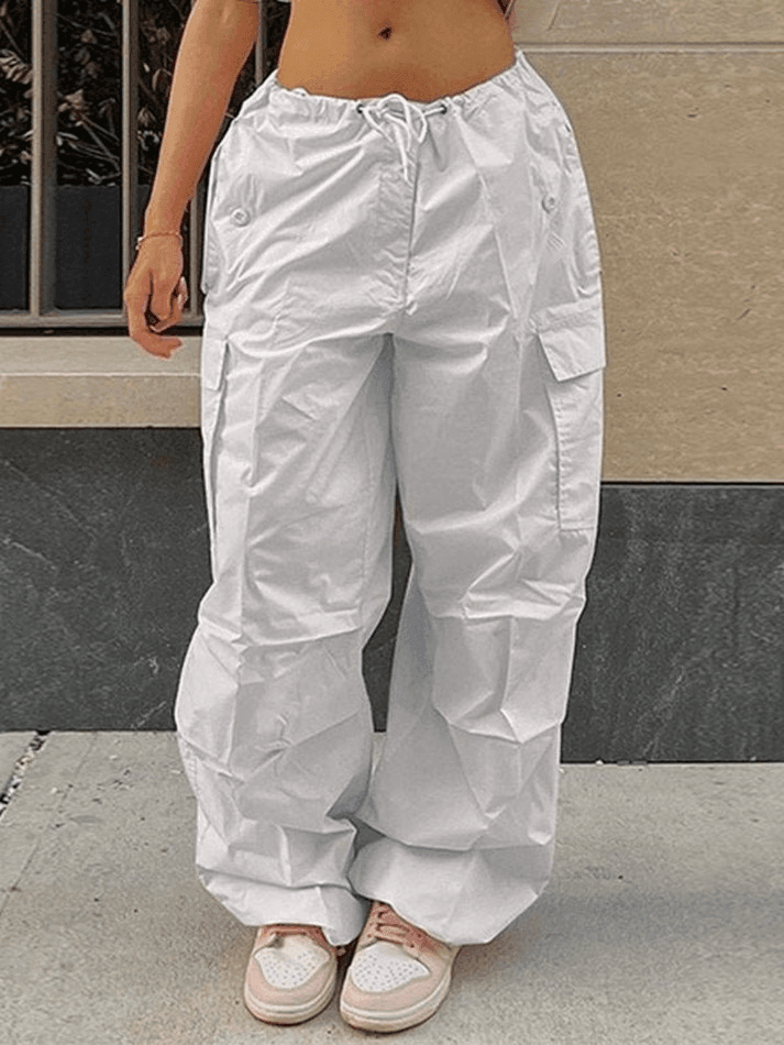 Drawstring Y2K Baggy Cargo Pants - AnotherChill