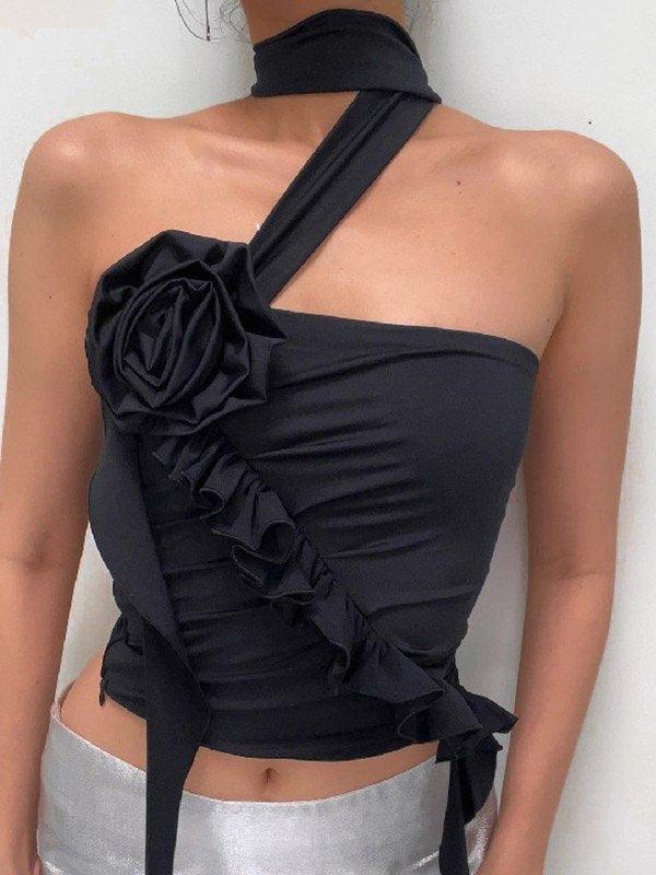 Floral Embellish Bandeau Top - AnotherChill
