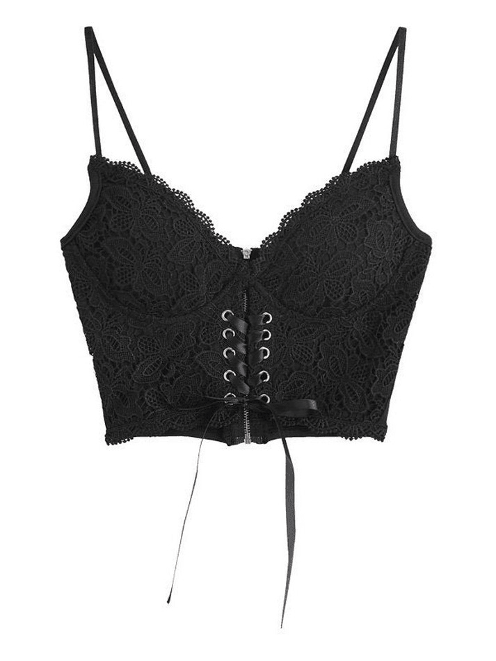 Front Tie Lace Bustier - AnotherChill