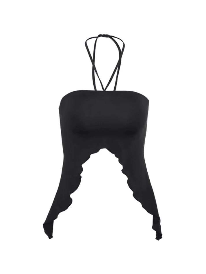 Fungus Navel Black Bandeau Top - AnotherChill