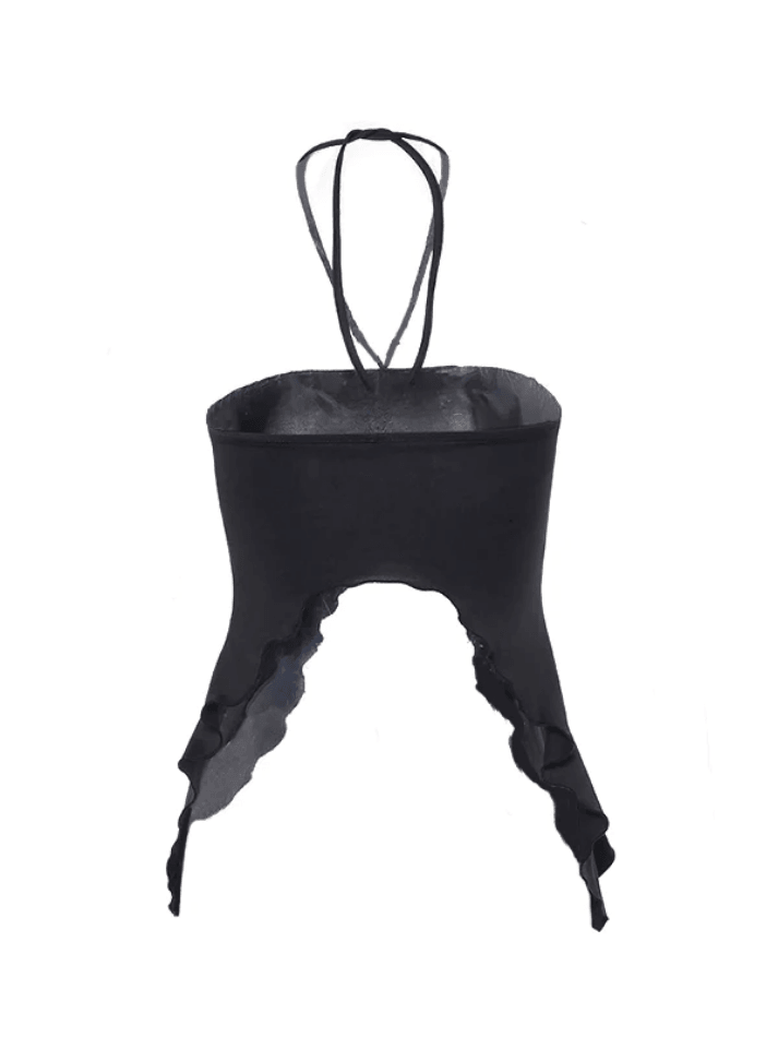 Fungus Navel Black Bandeau Top - AnotherChill