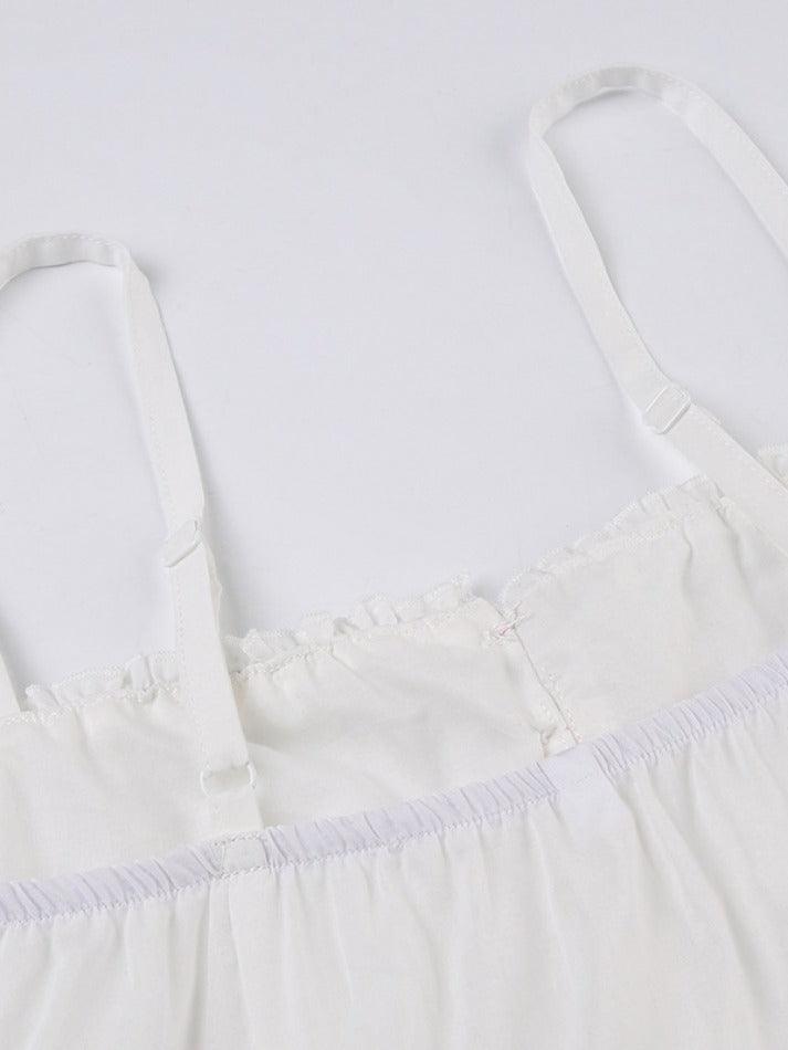 Fungus Pleated Breasted Slit Hem Cami Top - AnotherChill