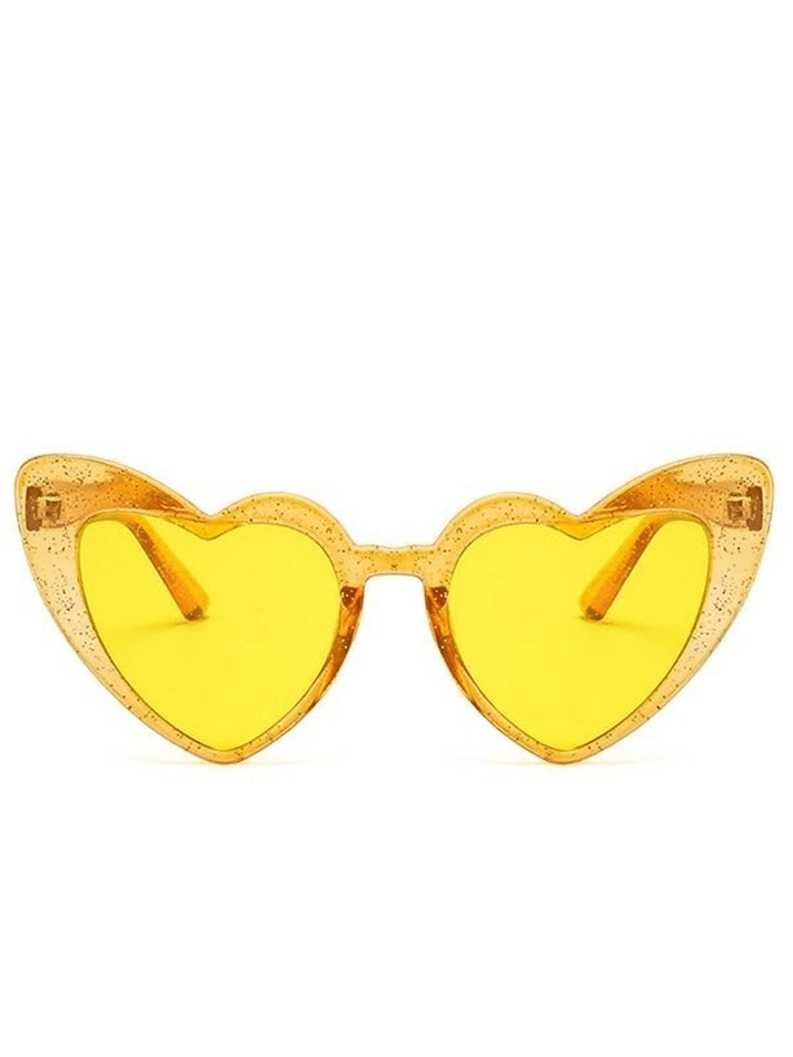 Glitter Heart Pattern Sunglasses - AnotherChill