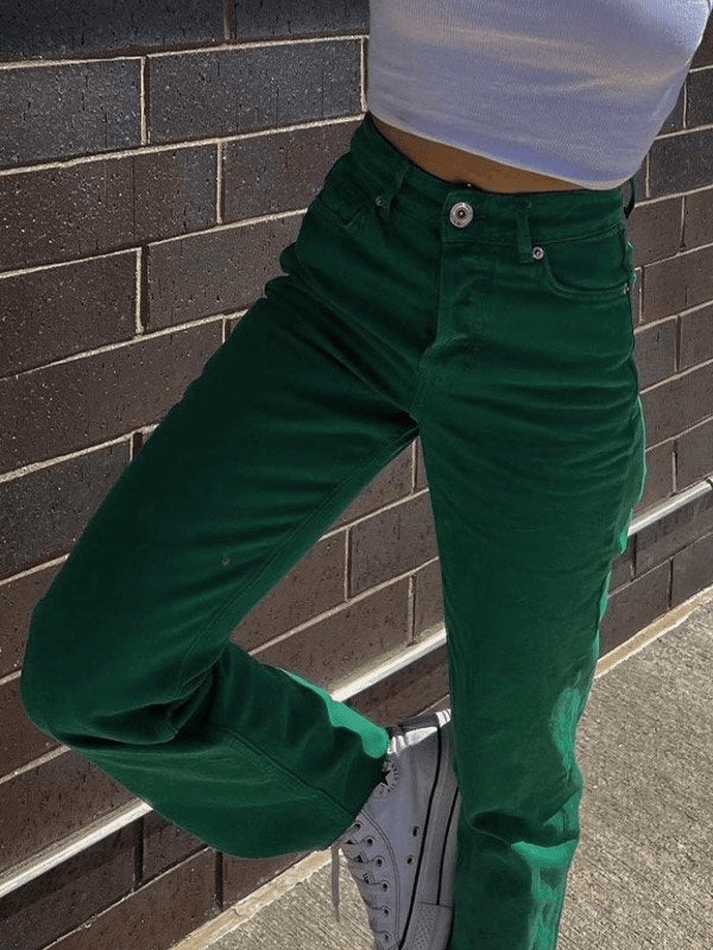 Green Wash Vintage Boyfriend Jeans - AnotherChill