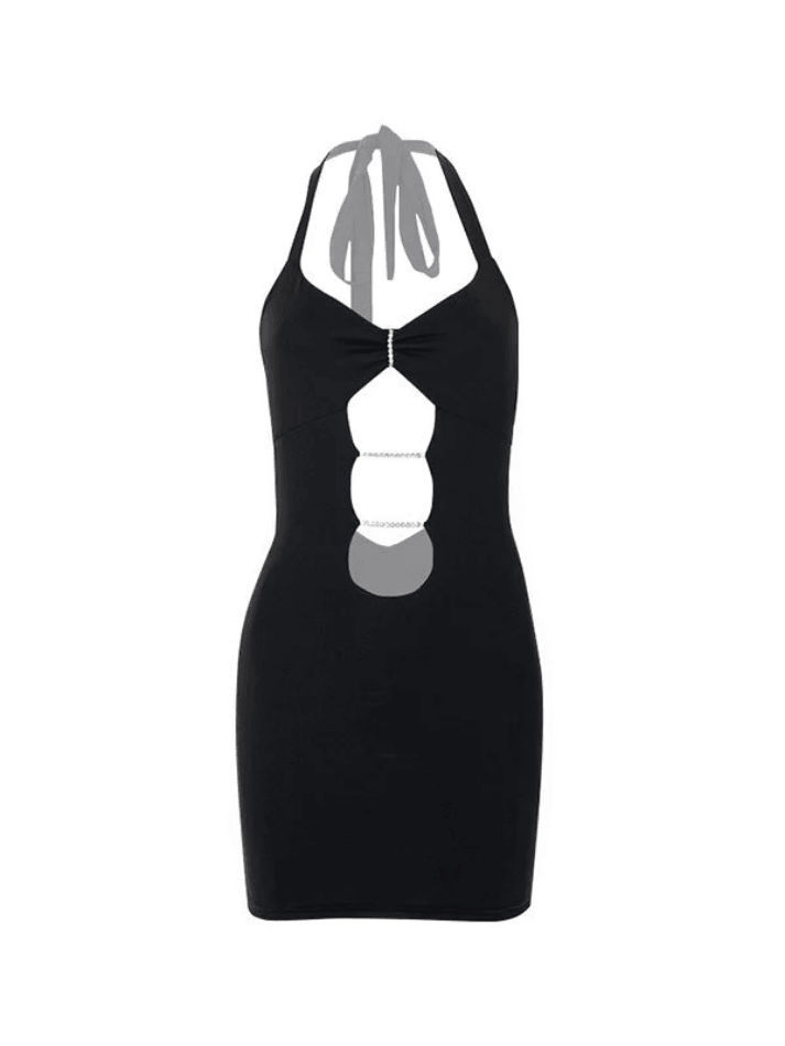 Halter Neck Cutout Dress - AnotherChill