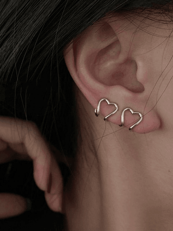 Heart Decor Cuff Earring - AnotherChill