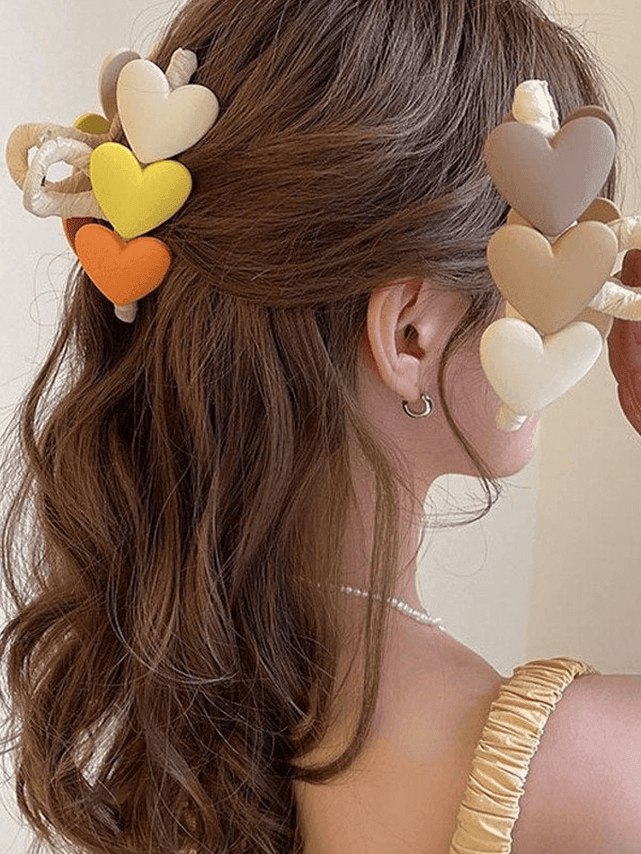 Heart Decor Large Hair Claw - AnotherChill