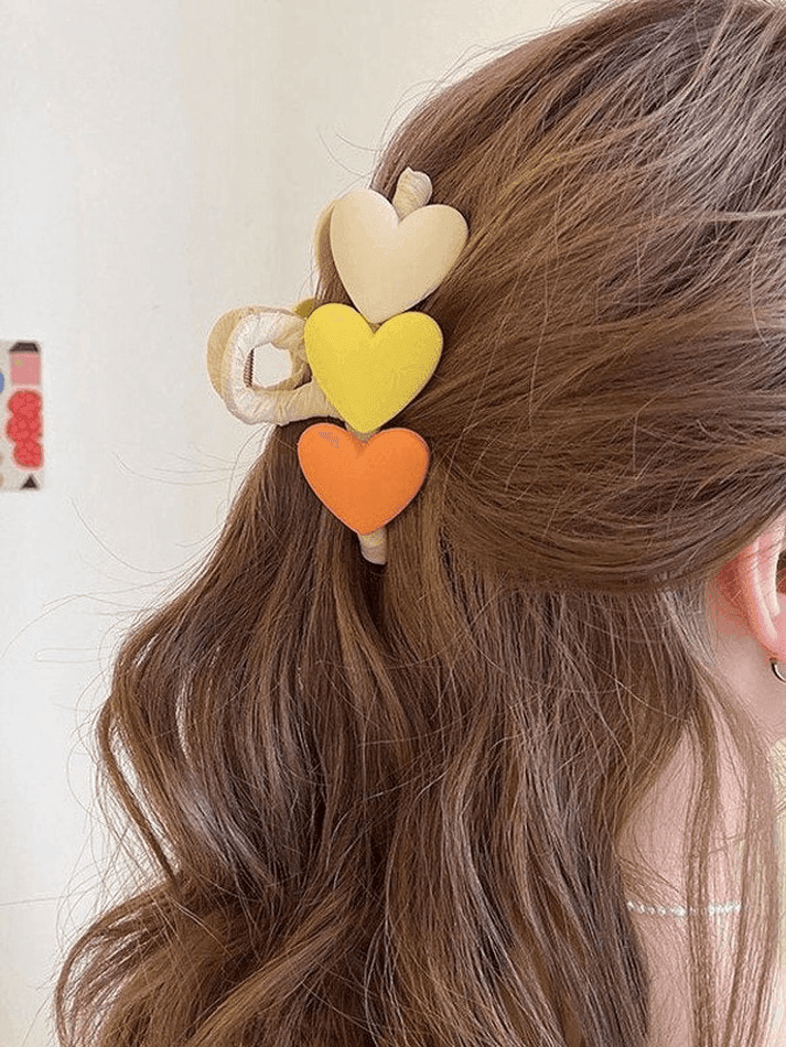 Heart Decor Large Hair Claw - AnotherChill